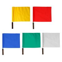 Bandera De Referee De Fútbol 1Pcs En Colores Rojo Blanco Amarillo Azul Y Verde Para Entrenamiento Y Competición Suministros De Referee - details 6