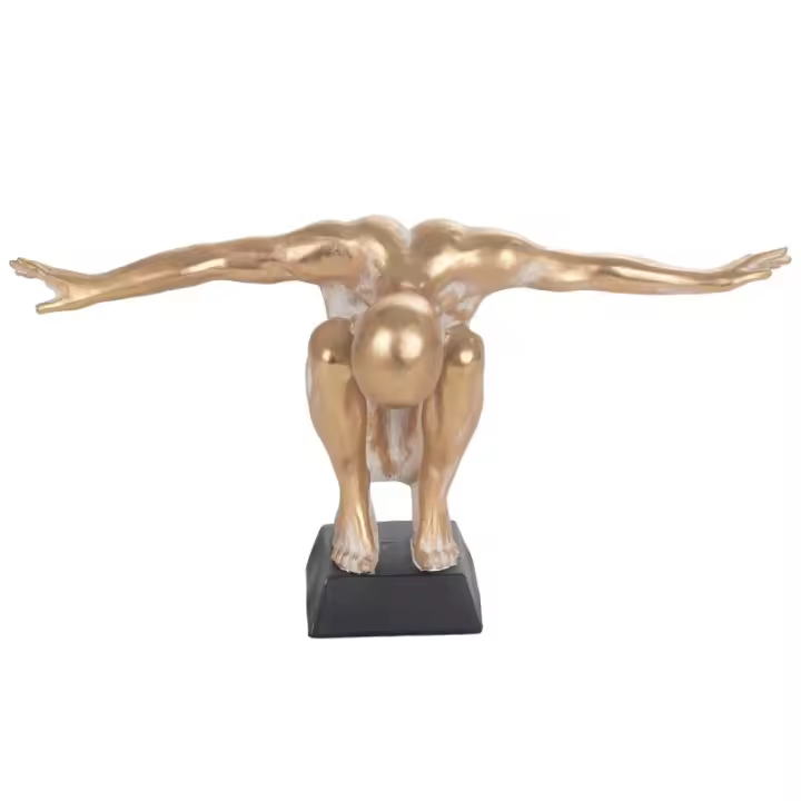 Signes Grimalt  By Sigris - Figura Hombre Desnudo  Figuras | Bronce Dorado - 26x21x47 cm 28802 - 1
