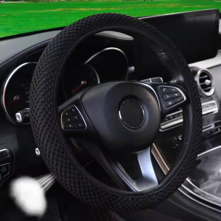 Cubierta De Volante Transpirable Antideslizante Malla Para Hombres Y Mujeres Adecuada Para 14.5-15 Pulgadas Accesorio De Coche - 1