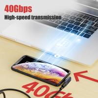 Adaptador De Carga Rápida USB-C a Tipo C 40Gbps OTG C-Type 90 Grados USB4.0 100W 5A Adaptador De Datos Para MacBook 8K60HZ - details 4