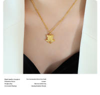Encanto 1 Uds. Colgante de corazón de melocotón de amor de cerdo de la suerte de estilo chino, collar de acero inoxidable que no se decolora, joyería de cadena de clavícula - details 6