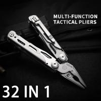 Alicates Multifuncionales De Acero Inoxidable Herramienta De Uso Múltiple Para Exteriores Con Cuchillo Y Tijeras Combinación Nariz De Agujas - details 4