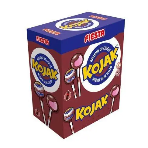 KOJAK SABOR COLA FIESTA 100 UNIDADES CARAMELO CON PALO CHUPACHUS SIN GLUTEN SIN LACTOSA - 1