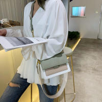 Bolso Bandolera De Cuero Con Contraste Para Mujer Bolso De Mano De Viaje Moda Simple Bolso De Hombro Mensajero Pequeño Para Dama - details 2