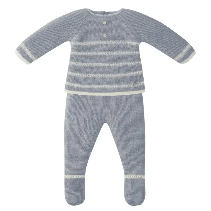 Conjunto de polaina para bebé niño. Verano. Paz Rodríguez - 1