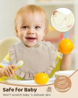 Lictin Baberos Bebe -Recien Nacido Bebé Niña Niño Baberos,Juego de 8 Baberos Bandana, 100% Algodón, Suaves Baberos de Bebé, Adecuados para la Dentición de Bebés de 0-24 Meses - details 1