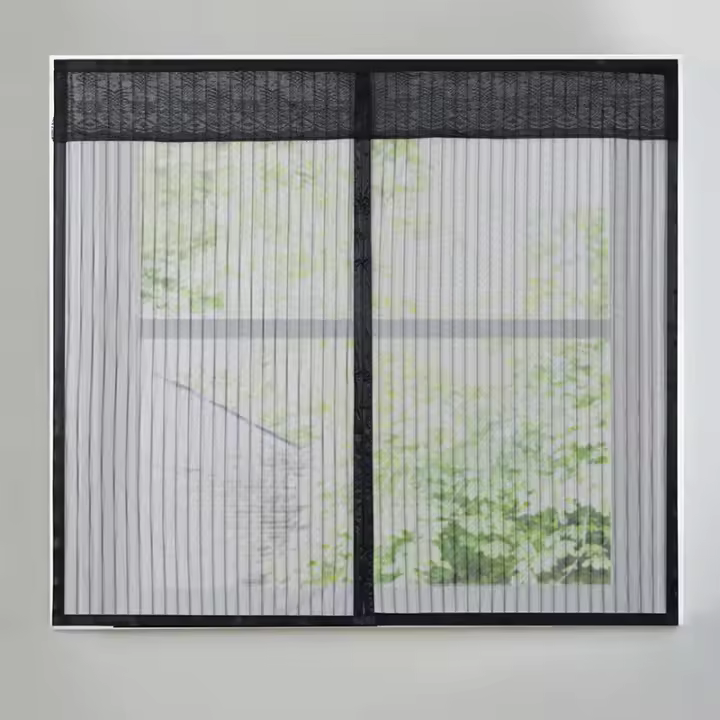 Mosquitera para Ventanas, mosquitera de Ventana magnética, mosquitera con girta Mágica, Protección Contra mosquitos, Negro, 130x150 cm - 1