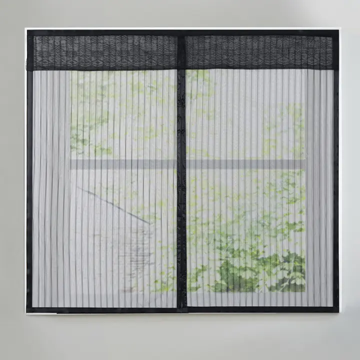 Mosquitera para Ventanas, mosquitera de Ventana magnética, mosquitera con girta Mágica, Protección Contra mosquitos, Negro, 130x150 cm - 1