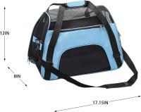 POWER Transportín para Mascotas con Lados Suaves para Perros y Gatos, Bolsa de Viaje Azul - details 0
