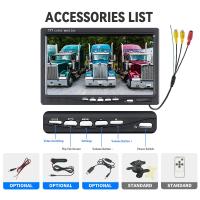 7" Car AHD Monitor Screen with 2 Way Video Input 7 Inch TFT LCD Display 1024*600 for Vehicle Rear View Camera Parking - details 4