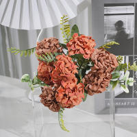 Bouque De Flores Artificiales Hydrangea En Rosa Para Decoración De Hogar Bodas Fiestas Accesorios De Decoración De Party - details 10