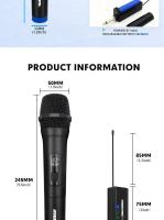Sistema De Micrófono Inalámbrico UHF Dinámico Handheld Para Fiestas Iglesia DJ Bodas KTV En Casa Conjunto De Micrófonos Multifuncional - details 10