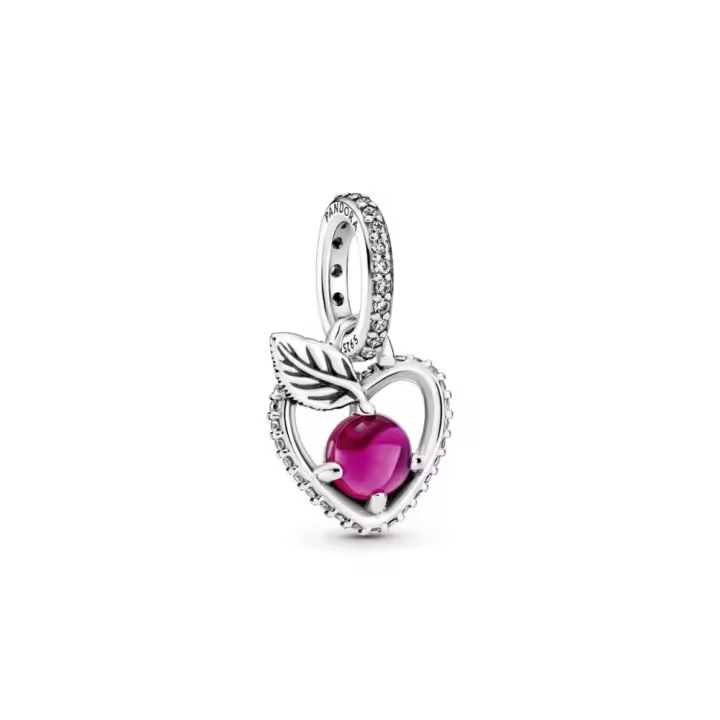 Charm Pandora colgante de plata de ley Manzana blanco nieve de Disney con cristal cerise y circonita cúbica transparente 399553C01 PANDORA Raíz Joyas de Plata Joyas Pandora MUJER inicio Charm Pandora Mujer Pandora Original - 1
