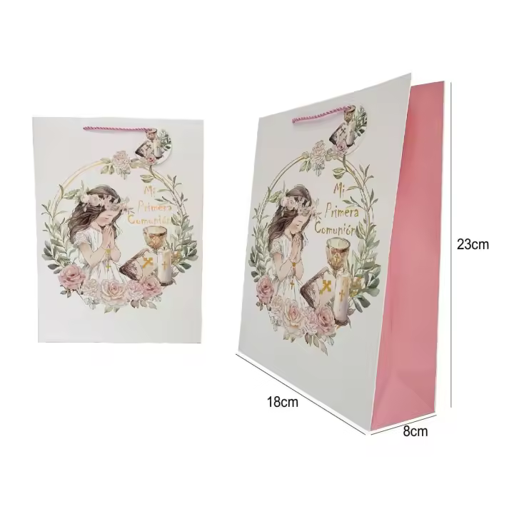 Flikehome - Bolsa de papel para regalo Comunión - Pack 12 Unidades - 1