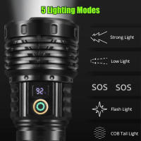 Linterna Táctica LED Potente 5000LM Luz Emergente Con Luz De Cola Y Telescópica Recargable ABS Certificación CCC Ce ROHS FCC - details 1