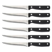 Juego de 6 Cuchillos Chuleteros Masterpro Gourmet - Acero Inoxidable - Mango ABS Negro - Recomendado por Pepe Rodríguez - Lavavajillas - Presentación en Caja Regalo, Bergner, BG-8915-MM - details 1