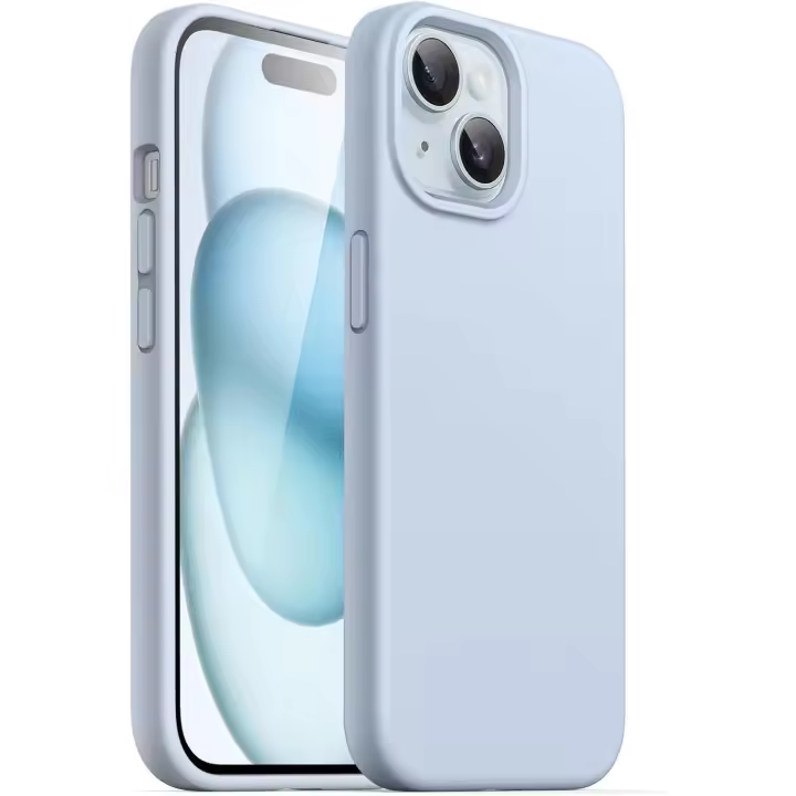 Funda de silicona para iPhone 15 DE 6,1 pulgadas, Funda Protector de cuerpo complete with tacto y sedoso, cubierta a prueba de Golpes (Azul) - 1