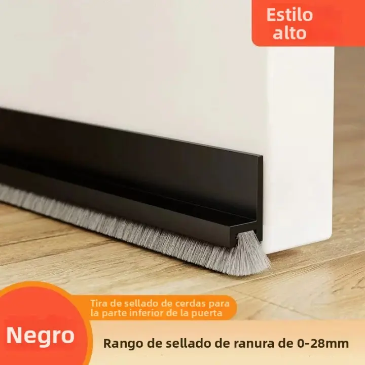 1pc 100CM Almohadilla De Sellado Para Puerta Banda Inferior Autoadhesiva Antipolvo Y Aislante Acústico Material De Goma - 1