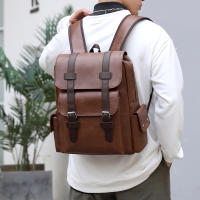 Mochila Grande Para Laptop 2023 Mochila De Hombro Suave Para Hombres Material Principal PU Cuero Negro Marrón Bolsa Escolar Para Adolescentes Y Jóvenes - details 14