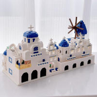 Conjunto De Bloques De Construcción Santorini 4310 Piezas Modelo De Arquitectura Marítima Y De Amor Juguete De Montaje Para Adultos Y Niños Regalo De Cumpleaños - details 1