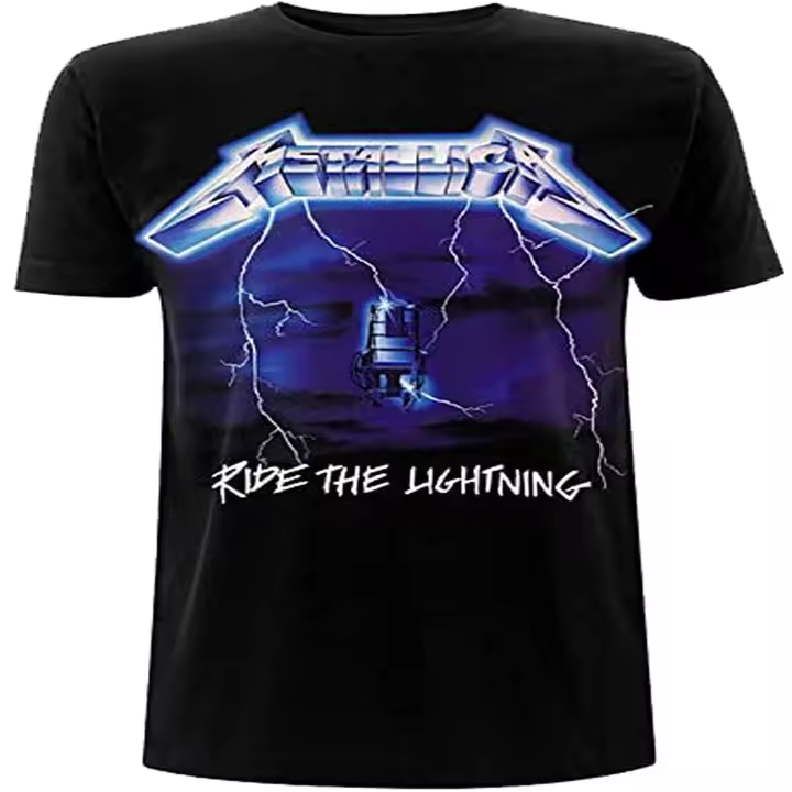 Metallica - Ride The Lightening Tracks (Unisex Black T-Shirt) Small - 1