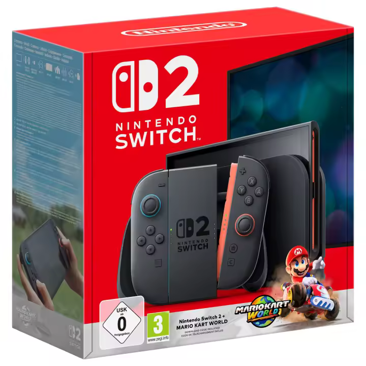 PREVENTA NUEVA CONSOLA NINTENDO SWITCH 2 CON MARIO KART WORLD CODIGO DE DESCARGA DIGITAL VERSIÓN ESPAÑOLA GARANTÍA EUROPEA EU - 1