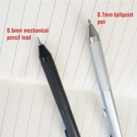 Bolígrafo Multifuncional De Metal 4 En 1 Con Sensor De Gravedad Para Estudiantes 3 Colores Mezcla De Bolígrafo De Bola Y Lápiz Mecánico Set De Bolígrafo De Gel Para Firmar - details 15