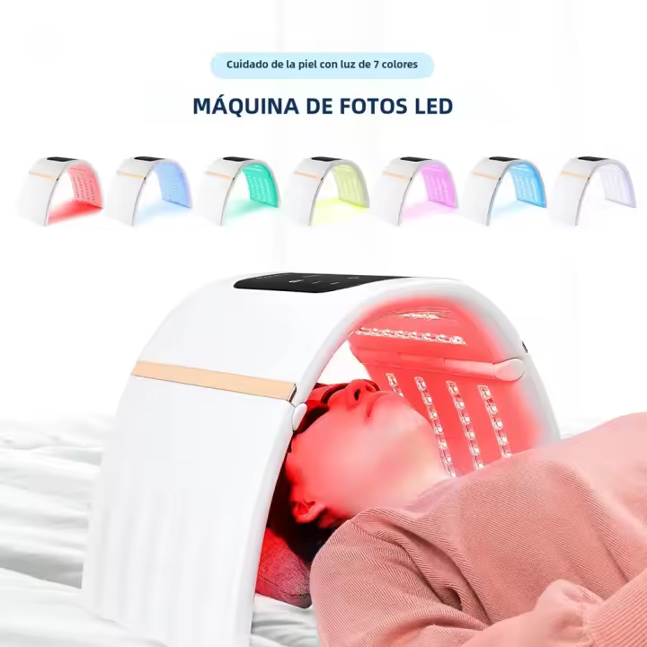 Máquina De Luz LED Para Cuidado De La Piel Con 112 Granos De Luz 7 Colores Máscara Facial Hogar SPA De Alta Energía Para Cuerpo Y Cuello - 1