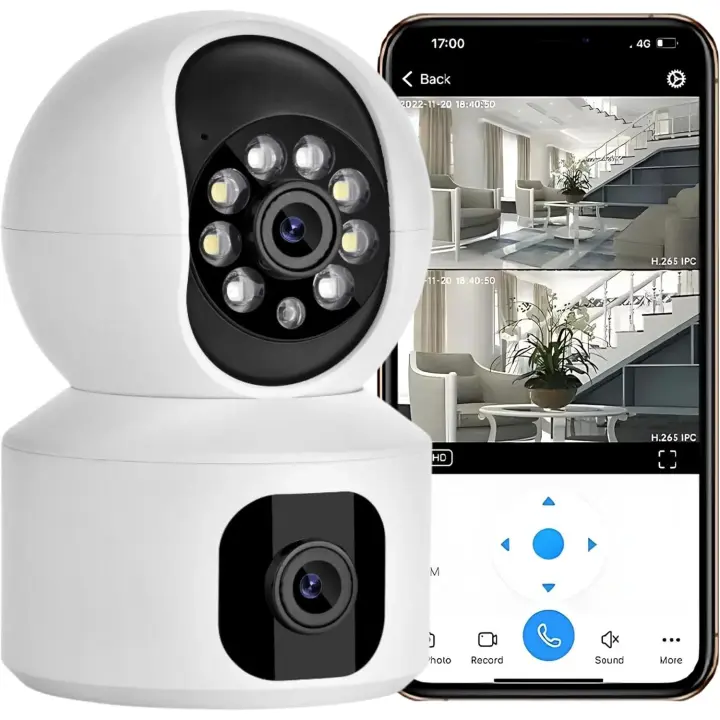 Cámara Vigilancia WiFi Interior, Visión Nocturna, Camara Vigilancia IP de enfoque digital 1080p ptz - 1