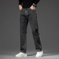 Nuevos Jeans Azules Para Hombre 5 Colores Talla Grande Algodón Elástico Estilo Recto Casual Comercio Pantalones De Denuim De Cintura Alta - details 7