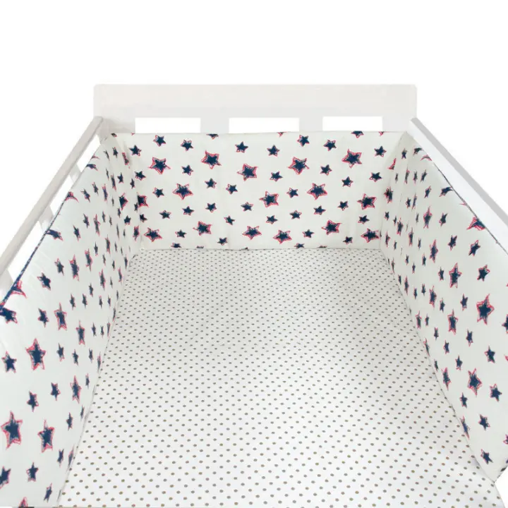 Protector de cuna Chichonera Para bebé, barrera de cama de algodón Para recién nacidos, cojín de trenza, cuna Para El bebé - 1