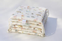 LALA - Cuna de Bebe envolvent ropa de Cama para recien nacidos Gasa animales de Granja 30*30*6 Pieza Entra Lavado, - details 4