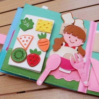Juguete Educativo Montessori Para Niños Pequeños Tablero Ocupado De Granja Juguete Sensorial Y De Lectura Quieto De Feltro - details 30