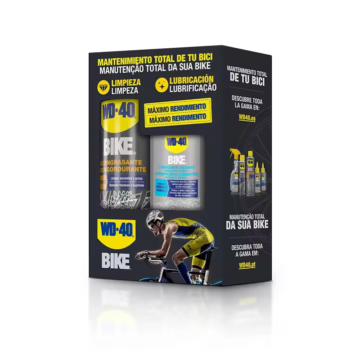 WD 40 WD-40 BIKE - Bipack Mantenimiento Cadenas Bicicleta en Ambiente Húmedo. Desengrasante y Lubricante para Clima Húmedo. Protección Contra la Oxidación y Optimización del Rendimiento. - 1
