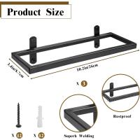 Botelleros metálicos de pared para vino, expositor colgante para botellas de vino, ideal para el hogar, la cocina y la decoración del bar (negro 3) - details 3