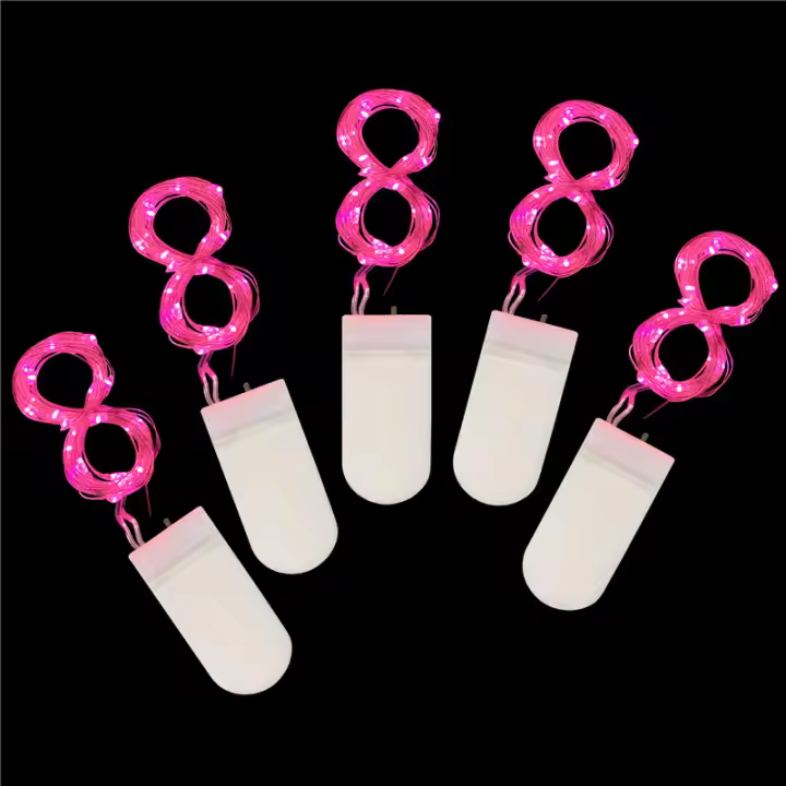 Cuerda De Luces LED De Cobre 5pcs 2m Para Decoración De Navidad Y Bodas DIY Guirnalda De Farolillos Para Árbol De Navidad Y Fiestas - 1
