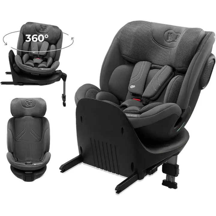 Kinderkraft XRIDER2 I-Size Silla de Coche, 40-125 cm, para Bebé, 0-25 kg, 0-7 años, cinturones de 5 puntos, giratoria 360 grados, Cochecito para Bebé - 1