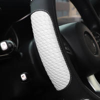 Cubierta De Volante Automotriz De Cuero Trenzado 3D Para Comodidad Ajuste Para 14.5-15 Pulgadas Sin Anillo Interior - details 7