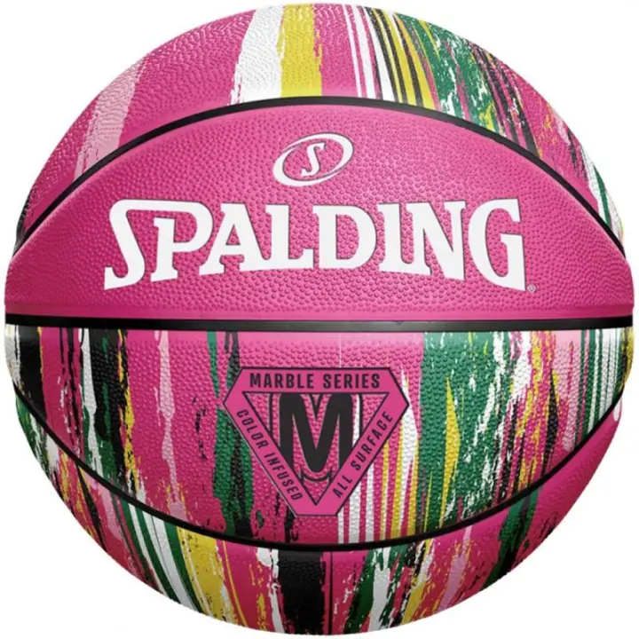 Spalding Marble rosa baloncesto tamaño 7 84402Z - 1