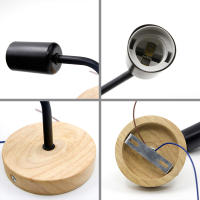 Lámpara De Pared Vintage De Henequén Iluminación Interior Decorativa Para Dormitorio Comedor Fondo De Armario Luz De Madera - details 1