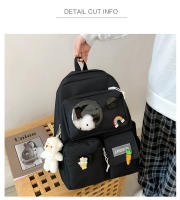 Mochila Escolar Para Niñas Teenager 5 Piezas Set Con Gran Capacidad Y Varios Bolsillos Canvas Resistente Y Versátil Para Viajes Y Estudio - details 26