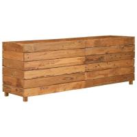 vidaXL Arriate elevado madera de teca reciclada y acero Dimensiones 50 x 40 x 38 cm,  100 x 40 x 38 cm,  150 x 40 x 38 cm y mas - details 3