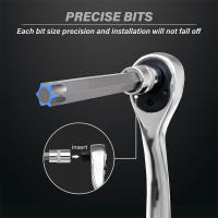 Juego De Llaves Torx Estrella Extra Largo 7 Piezas T25-T60 CR-V Y S2 Material 3/8" Drive Longitud 110mm - details 1