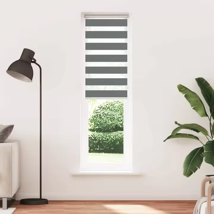 Estor cebra gris oscuro 65x200cm tejido ancho 60,9 cm poliéster - 1