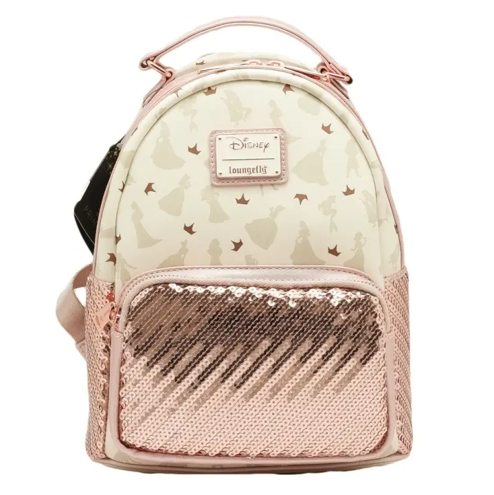 LOUNGEFLY MOCHILA  ULTIMATE PRINCESS DISNEY PRINCESAS SIRENITA mujer hombre BELLA RAPUNZEL JASMINE - 1