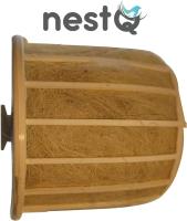 Nido Madera para Exoticos nestQ  Diamantes de Gould 20 cm (largo) x 13 cm x 13 cm (base) x 16 (altura) con Pelera Material y Soporte de Relleno Pelo de Cabra, Mandarines, Babero, Tricolor, Isabelita de Japon - details 1