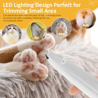 Afeitadora Para Perros Recargable 500mAh Impermeable Con Pantalla LED Cuchilla Amplia De 18mm Peluquería De Mascotas - details 18
