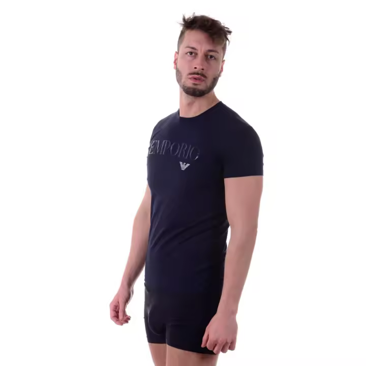 Camiseta Emporio Armani Cotton Man Azul Dark 1110357 P516 135 - 1