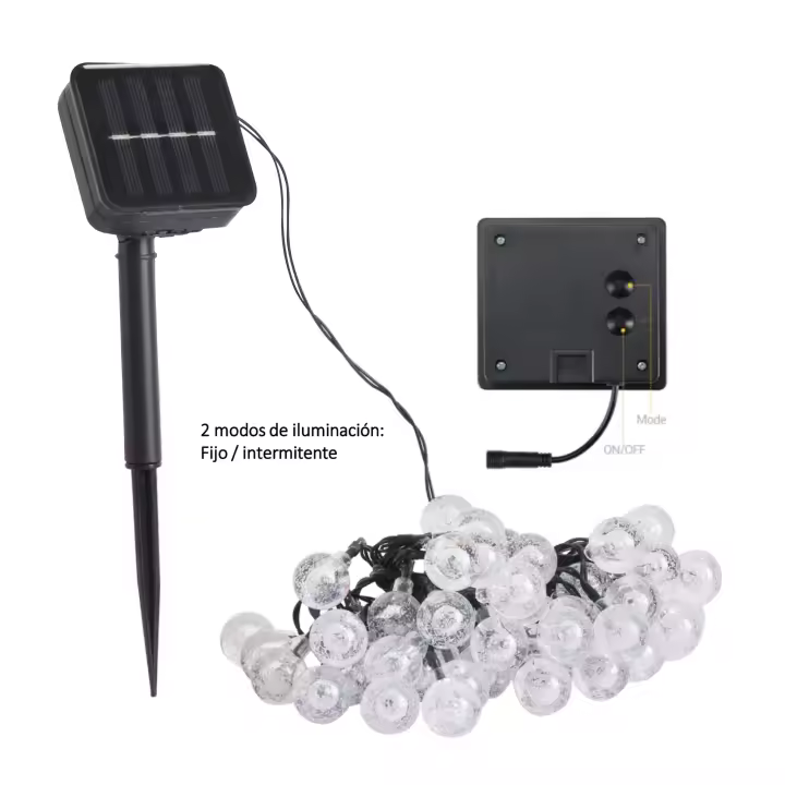 ORION91 Guirnaldas Solares Luz Cálida 300 Luces 42 Metros IP65 Nine&One - Pack de 6 - 1