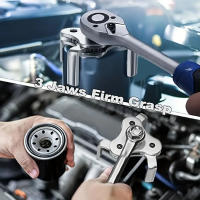Llave De Filtro De Aceite Ajustable Universal Desde 2 1/2 Pulgadas Hasta 4 5 Pulgadas Con Conjunto De Herramientas De Eliminación De 3 Mandíbulas - details 1